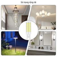 6 Bóng đèn LED 10W G9, 85-265V, tương đương với bóng đèn halogen 80W, bóng đèn LED G9 không nhấp nháy, được sử dụng cho tủ cơ bản, đèn bàn, đèn chiếu sáng trong nhà