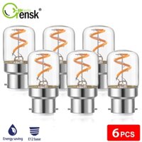 6 Cái / 25 Chiếc T28CS Bóng Đèn Dây Tóc Led Linh Hoạt B22 Bóng Đèn Led Edison 220V 1.5W Vintage Mini Ống Đèn Cổ Retro Dây Tóc Bóng Đèn Trang Trí Màu Vàng Trong Suốt Tint Bóng Đèn Ngủ Trắng Ấm