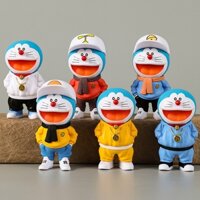 6 Cái / bộ 10cm Doremon Anime Hình Phong Cách Thời Trang Quần Áo Đôrêmon Metrosexual Q Phiên Bản Trang Trí PVC Nhân Vật Hành Động Mô Hình Đồ Chơi Búp Bê