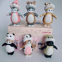 6 Cái / bộ 8cm Anime Hoạt Hình Mifusand Cá Mập Mèo Hổ Gấu Trúc Bò Thỏ Q Phiên Bản Mini Rồng Mèo PVC Nhân Vật Hành Động Mô Hình Búp Bê Đồ Chơi