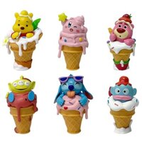 6 Cái / bộ 9-10cm Ngôi Sao Hoạt Hình Winnie the Pooh Kirby Stitch Lotso Pooh Gấu Người Ngoài Hành Tinh Hangyodon Q Phiên Bản Bánh Kem PVC Nhân Vật Hành Động Mô Hình Búp Bê Đồ Chơi