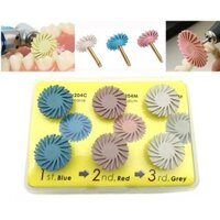 6 Cái / bộ Bộ Đĩa Đánh Bóng Nhựa Composite Nha Khoa 3 Màu