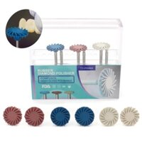 6 Cái / bộ Nha Khoa Composite Nhựa Bánh Xe Nha Khoa Cao Su Máy Đánh Bóng Nhựa Tổng Hợp Đĩa Đánh Bóng Ra Đĩa Bánh Xe Bàn Chải Xoắn Ốc