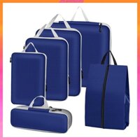 6 cái đóng gói hình khối cho vali hành lý tổ chức túi đựng giày lưới quần áo túi giặt du lịch phải có du lịch đóng gói tổ chức