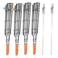 6 Cái Giỏ BBQ Thép không gỉ Thịt Nướng Giỏ Dụng Cụ Lưới Nướng Cho Cá Rau Bít Tết Dụng Cụ BBQ