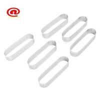 6 Cái Hình Bầu Dục Tartlet Khuôn Pháp Món Tráng Miệng Mousse Trái Cây Bánh Tart Nhẫn Quiche Khuôn Bánh