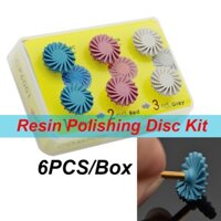 6 cái Máy đánh bóng cao su nha khoa Đĩa đánh bóng nhựa tổng hợp Bánh xe 14mm 3 màu Bàn chải linh hoạt xoắn ốc