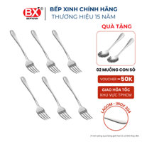 6 cái - Nĩa Ăn Inox 304 cán trơn cao cấp, size lớn, LAGOM, Bếp Xinh