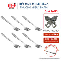 6 cái - Nĩa ăn nhỏ Basic Inox không gỉ 430, cán trơn, bộ 6 cái, basic, Bếp Xinh