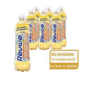 6 chai nước bù khoáng Revive chanh muối 390ml