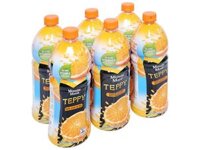 6 chai nước cam có tép Teppy 1 lít