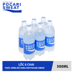 6 chai nước khoáng i-on Pocari Sweat 500ml