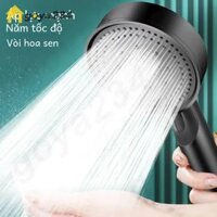 6 chế độ áp lực Boost Shower Head đa chức năng có thể điều chỉnh nước lớn vòi hoa sen vòi phun massage phụ kiện phòng tắm một phím màu đen