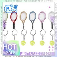6 Chiếc Mini Tennis Vợt Bóng Móc Khóa Mặt Dây Chuyền Túi Phụ Kiện Cho Túi Thể Thao Quảng Cáo Người Hâm Mộ Lưu Niệm Vòng Chìa Khóa