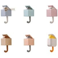 6 Chiếc Móc Động Vật Dễ Thương, 6 Chiếc Móc Chìa Khóa Mèo Dễ Thương Móc Treo Tường Dính Móc Áo Móc