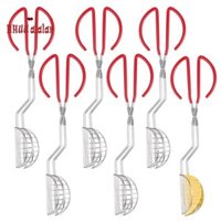🔥6 Chiếc Thép Không Gỉ Taco Shell Tong Với Kẹp Nhựa Đỏ, Taco Press Cho Tự Chế Vỏ Tortilla Vỏ Taco Làm Dễ Dàng Lắp Đặt
