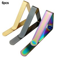 6 ChiếcTablecloth Kẹp Khăn Trải Bàn Cố Định Kẹp Tam Giác Kéo Dài Chống Trơn Trượt Nhiều Màu Sắc