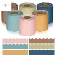 6 Cuộn 196.8 Ft Màu Lớp Học Biên Giới Cho Bảng Bản Tin Vỏ sò Bảng Giấy