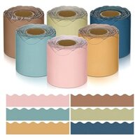 6 Cuộn 196.8 Ft Màu Lớp Học Biên Giới Cho Bảng Bản Tin Vỏ sò Bảng Giấy