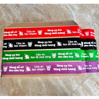 6 cuộn băng keo in chữ Shop uy tín, hàng chất lượng, hàng dễ vỡ, quay video, cảm ơn, nhiều màu