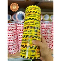 6 CUỘN BĂNG KEO NIÊM PHONG SONG NGỮ IN CHỮ HÀNG DỄ VỠ TIẾNG ANH VÀ TIẾNG VIỆT 100Y