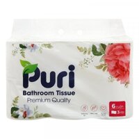 6 cuộn giấy vệ sinh Puri Premium Quality 3 lớp