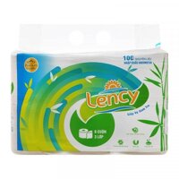 6 cuộn giấy vệ sinh tre Lency 3 lớp