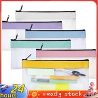 6 Gói Túi Đựng Bút Chì Trong Suốt, Hộp Đựng Bút Chì, Túi Trang Điểm Trong Suốt, Túi Bút Chì, Túi Bút Chì, Hộp Đựng Trong Suốt, Túi Dây Kéo Trong Suốt