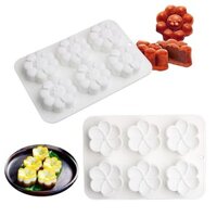 6 Hoa Mặt Cười Bánh Trung Thu Khuôn Silicon DIY Hoạt Hình Sư Tử Đầu Chảy Món Tráng Miệng Bánh Ngọt Khuôn Nướng Bánh