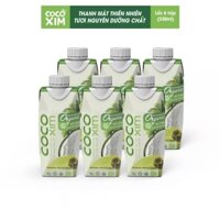 6 Hộp 330ml Nước Dừa Tươi Nguyên Chất Cocoxim Oganic Hộp 330ml PKPH