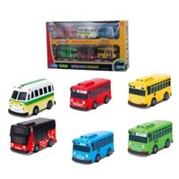 6 in 1 Tayo The Little Bus Toys Set Mini Cartoon Pull Back Car Kids Toy