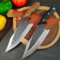 6 Inch Butcher Thép Carbon Cao Làm Bằng Tay Cắt Xương Dao Với Vỏ Cắt Thịt Dao Tùy Chỉnh Ngo