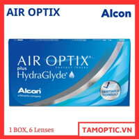 [6 Lenses] Kính Áp Tròng Dài Ngày  AIR OPTIX Plus HydraGlyde ALCON/Cibavision