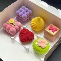 6 liên tục Khối Rubik Bóng Ma Thuật Bánh Ngọt Pháp Sáng Tạo Ba Chiều Hình Cầu Khuôn Nướng Bánh Mousse Bánh Silicon