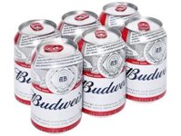 6 lon bia Budweiser 330ml