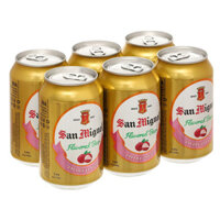 6 lon bia trái cây San Miguel vị vải 330ml