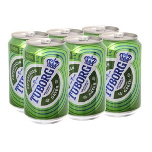 6 lon bia Tuborg 330ml