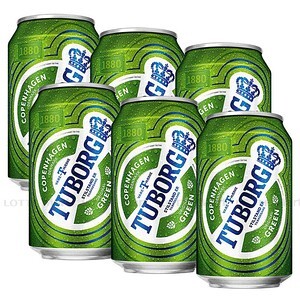 6 lon bia Tuborg 330ml