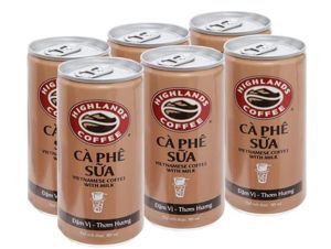 6 lon cà phê sữa Highlands 185ml