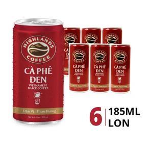6 lon cà phê sữa Highlands 185ml
