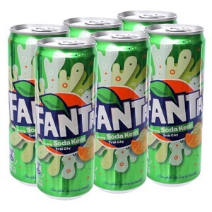 6 lon nước ngọt Fanta vị soda kem 330ml