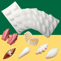 6 Madeleine Scallop Mousse Khuôn diy Shell Chocolate Món Tráng Miệng Bánh Kẹo Trang Trí Dụng Cụ Nướng Bánh