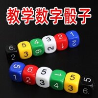 6 mặt xúc xắc kỹ thuật số, trò chơi trẻ em, phụ kiện giáo dục mẫu giáo, xúc xắc lớn, đồ chơi giáo dục