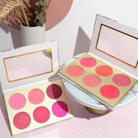 6 Màu Phấn má hồng Trang điểm khỏa thân tự nhiên Rouge Powder Matte Dễ dàng tô màu Bảng phấn má hồng Làm đẹp