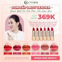 [6 Màu] Son Sáp Cao Cấp LADY LEADER Thành Phần Thiên Nhiên Thuần Chay Tông Lì Gợi Cảm
