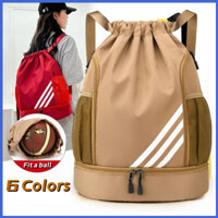 [6 Màu] túi bóng rổ balo thể dục không thấm nước thiết kế cổ điển chuyến đi ngắn vai túi đựng giày túi đựng dung tích lớn