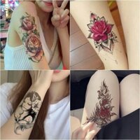 6 miếng dán hình xăm chống thấm nước dành cho nam và nữ, hình xăm cánh tay và cổ tay lâu dài, chân