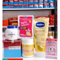 [6 món] Combo Bạch Ngọc Liên + Vaseline 10x+ vitamin E + pond- trắng da toàn thân hàng chính hãng trắng nhanh sau 7 ngày
