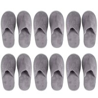 6-Pairs Disposable Slippers Great for Hotel Spa Nail Salon Use-Non-Slip-Grey-Fits Up to US Mens Size 11 and US Womens Size 12 LazadaMall