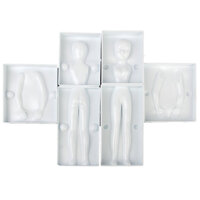 6 pcs 3d Pieces of woman body figure Cake mold fondant art sugar decoration